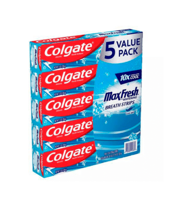 Crema dental 206g x 5 unds Colgate MaxFresh