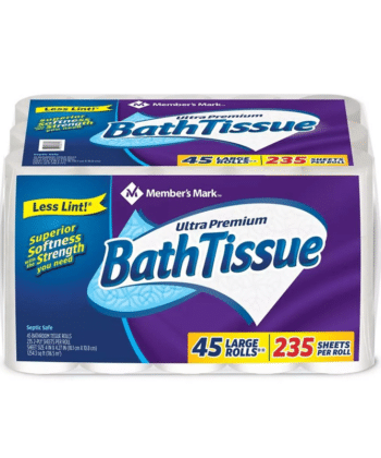 Papel Sanitario Ultra Suave Premium Extra Fuerte 45 Rollos Member's Mark