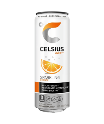 Bebida Energizante de Naranja 355 ml x unid Celsius