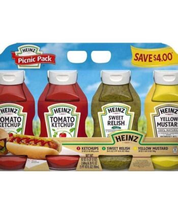 Pack de Condimentos para Picnic con Ketchup, Mostaza y Pepinillos Heinz