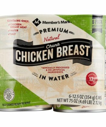 Pollo Enlatado En Trozos Natural Premium  Member´s Mark 354g