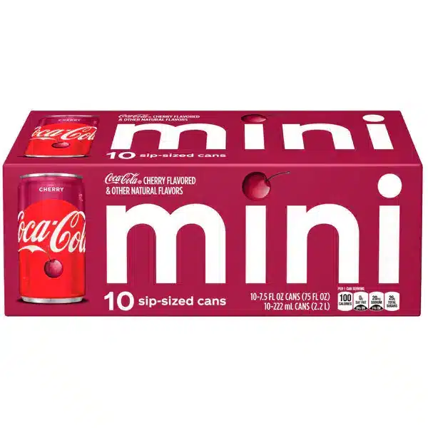 Refresco de Cola 222 ml, 10 pack Mini Coca-Cola Cherry