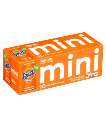 Refresco de Naranja 222 ml, 10 pack Mini Fanta