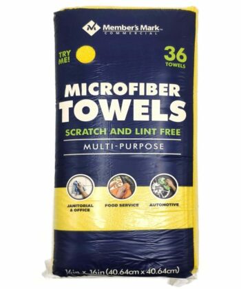 Toallas Multiuso de Microfibra Amarillo 40.64x40.64 36Pack Members Mark