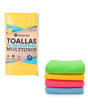 Toallas Multiuso de Microfibra Amarillo 40.64×40.64 Unid Members Mark
