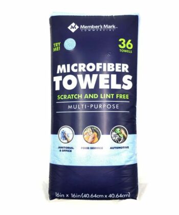 Toallas Multiuso de Microfibra Celeste 40.64x40.64 36Pack Members Mark