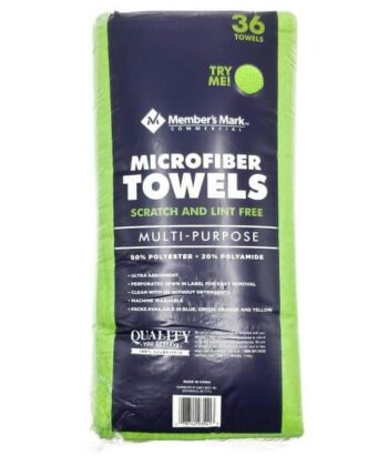 Toallas Multiuso de Microfibra Verde 40.64×40.64 Unid Members Mark