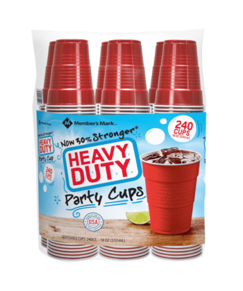 Vasos Rojos Pack de 240 Members Mark