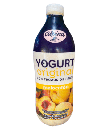 Yogurt Original con trozos de Fruta Melocoton 1750 ml Alpina
