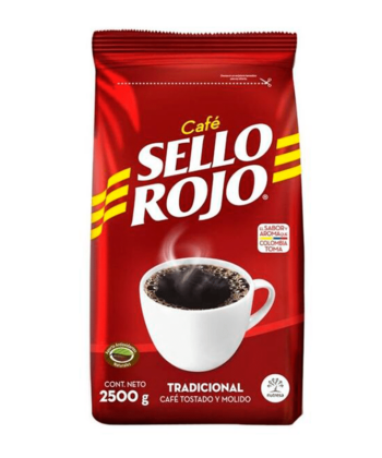 Cafe Tostado Molido 2500gr Sello Rojo