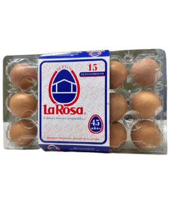 Huevos La Rosa Display Plastico x15 Huevos Frescos