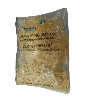 Papas Prefritas Corte Fino 1/4" 2.04Kg x6 Inter Fries