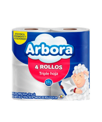 Papel Higienico Super Rollo x4 Arbora