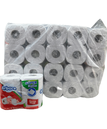 Papel Higienico Arbora Super Rollo x 4 rollos Bulto x 10