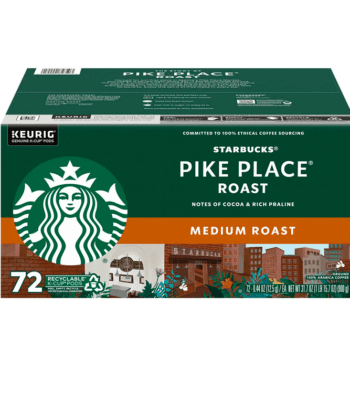 Cafe Pike Place K-Cups, Medium Roast x72 cups Starbucks