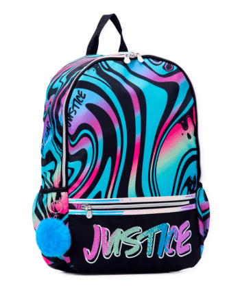 Mochila para portátil de 17" con llavero con pompón Justice Girls