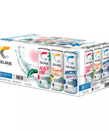 Paquete variado Celsius Essential Energy Sparkling Vibe12 oz 18 pack