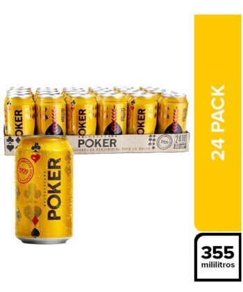 Cerveza de lata 269 ml x 24 pack Poker