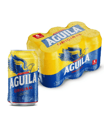 Cerveza de lata 269ml x 6 pack Aguila
