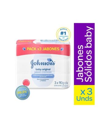 Jabon Original Blanco 110gr x 3 unds Johnson’s Baby