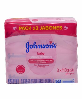 Jabon Humectante Rosado 110gr x 3 unids Johnson’s Baby