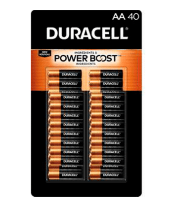 Bateria Alcalina AA x 40 unids Duracell Plus