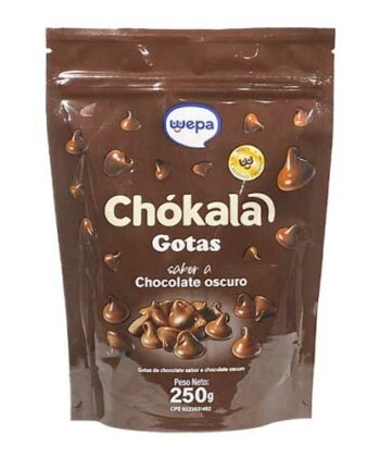 Gotas de Chocolate Oscuro Chokala 250 gr Wepa