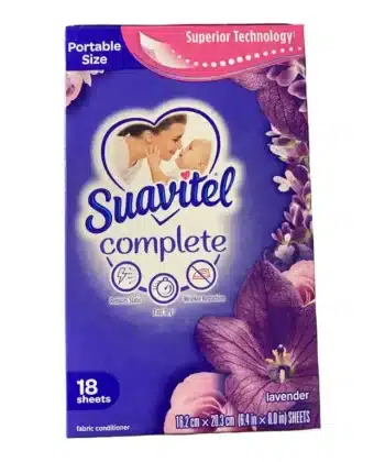 Suavizante de Telas Hojas para Secadora Lavanda 18 unidades Suavitel Complete