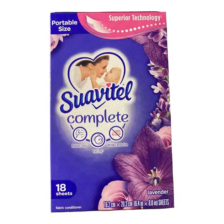 Suavizante de Telas Hojas para Secadora Lavanda 18 unidades Suavitel Complete