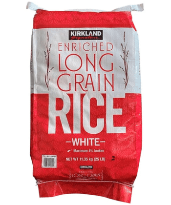 Arroz blanco enriquecido Grano largo 11,4 kg Kirkland Signature