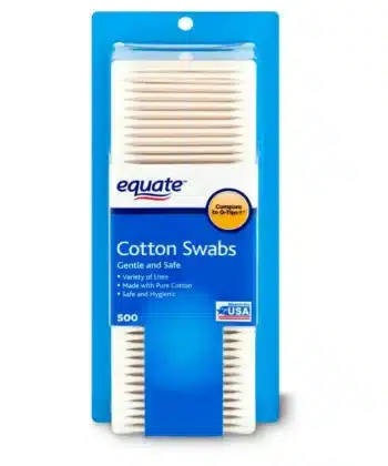 Hisopos de papel de algodón blanco de 500 unidades Equate