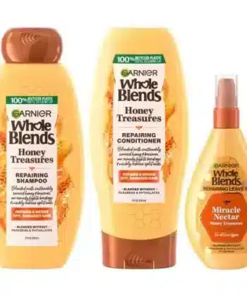 Champú Acondicionador y Tratamiento Set de Regalo Kit de Vacaciones Garnier Whole Blends Honey Treasures