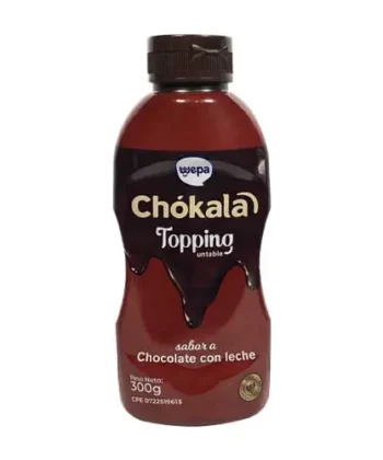 Chocala Topping Chocolate con leche 300 gr Wepa