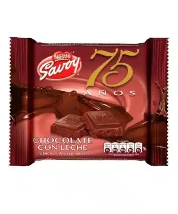 Chocolate con leche 100 gr edicion aniversario 75 años Savoy