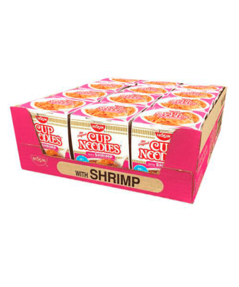 Caja de Sopa De Fideos Instantanea con Camarones x 24 unds 64 gr Cup Noodles