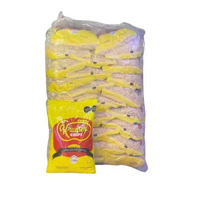 Bulto Papas fritas Cabello de angel x 25 unds 1 kg Krumer Chips