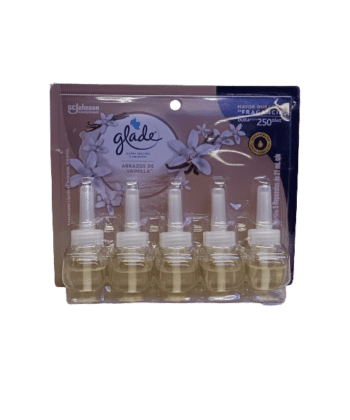 Aceite Naturales Abrazos De Vainilla x 5 repuestos 21ml C/U Glade