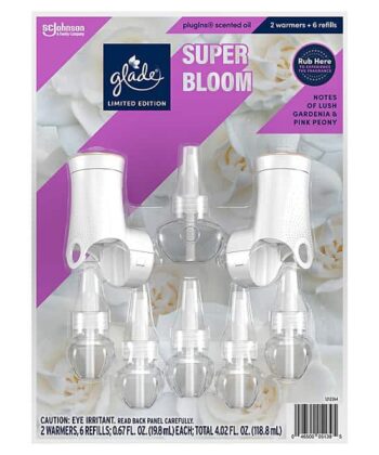 Aceite Perfumado Super Bloom 2 Calentadores + 6 Recambios Glade PlugIns