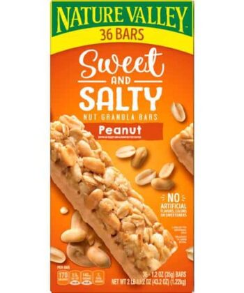 Barras Dulces y Saladas de Granola con Nueces y Maní 35gr x 36 Unds Nature Valley