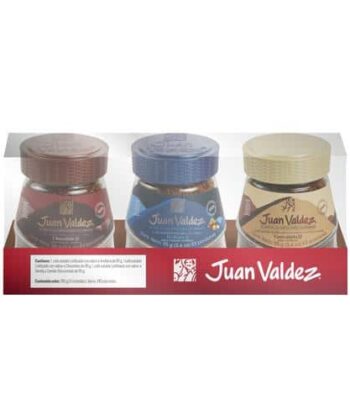 Cafe Liofilizado Chocolate, Avellana y Vanicanela 95gr x 3 Unids Juan Valdez