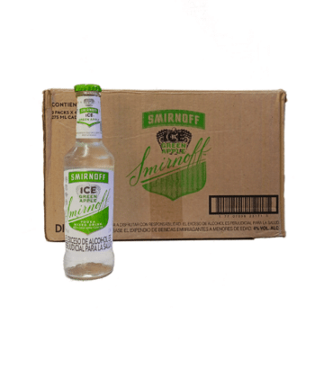 Caja de Vodka Manzana Verde de botella 275ml x 36 Unds Smirnoff