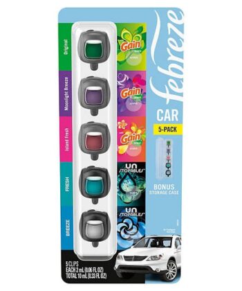 Clips de Ventilación para Ambientador de Coche Aroma Mixto x 5 Pack Febreze