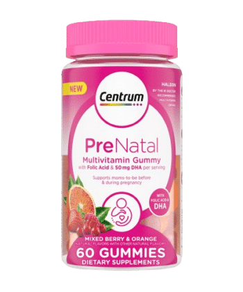 Gomitas Multivitamínicas Prenatales con DHA y Ácido Fólico x 60 unids Centrum