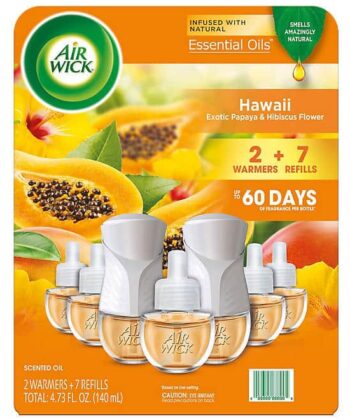 Kit de ambientador de aceite perfumado Hawaii 2 calentadores + 7 recambios Air Wick