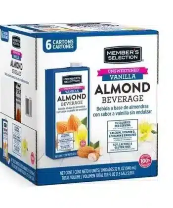 Leche de Almendras sin endulzantes 946ml x 6 unds Member's Selection