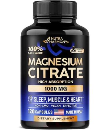 Magnesio 5 en 1 500MG 180 Capsulas Nutra Harmony