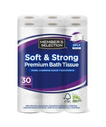 Papel Higiénico x 30 Rollos Member´s Selection