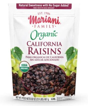 Pasas Orgánicas de California 907gr Mariani