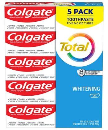 Pasta Dental en Gel Blanqueadora Total x 5 Unds Colgate