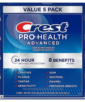 Pasta de Dientes Limpia Intensiva 5 Pack Crest Pro-Health